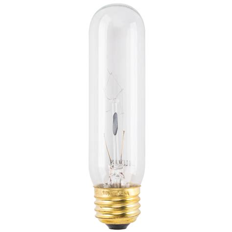 40 Watt Clear Appliance Light Bulb 130v T10 Cl