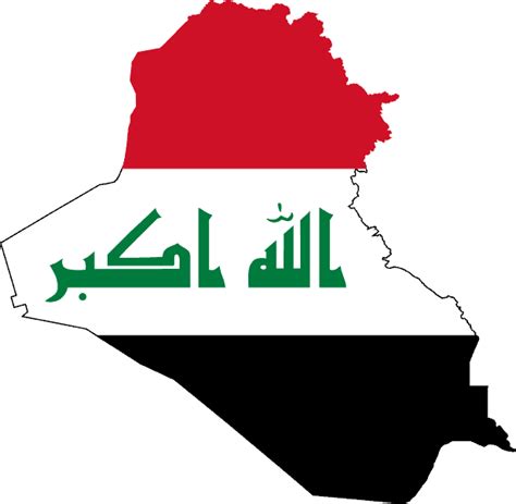 Flag Map Of Iraq Symbol Hunt