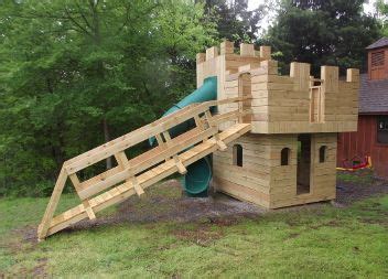 Amazing little castle set includes 13. DIY Castle Playhouse Plans. I think this would be better with a ladder instead of that huge ramp ...