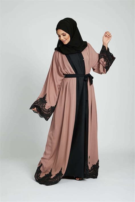 Open Abayas Buy Black White Embellished Patterned And More Online Abayas Fashion Abaya