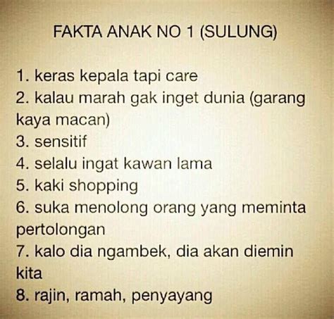 Tidakkah sama dengan anak tengah atau dengan anak bungsu?. 16+ Gambar Kata Kata Fakta Anak Pertama - Gambar Tulisan