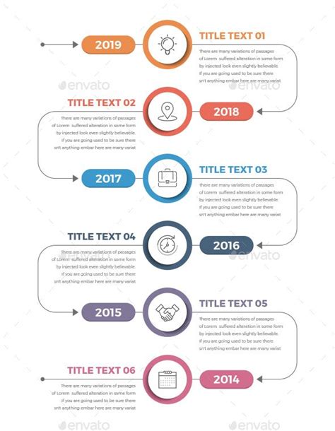 Modern Vertical Timeline Infographics Graphic Design Infographic