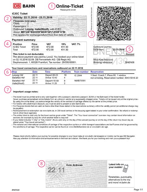 Understanding Your German Train Ticket Loco2 Help