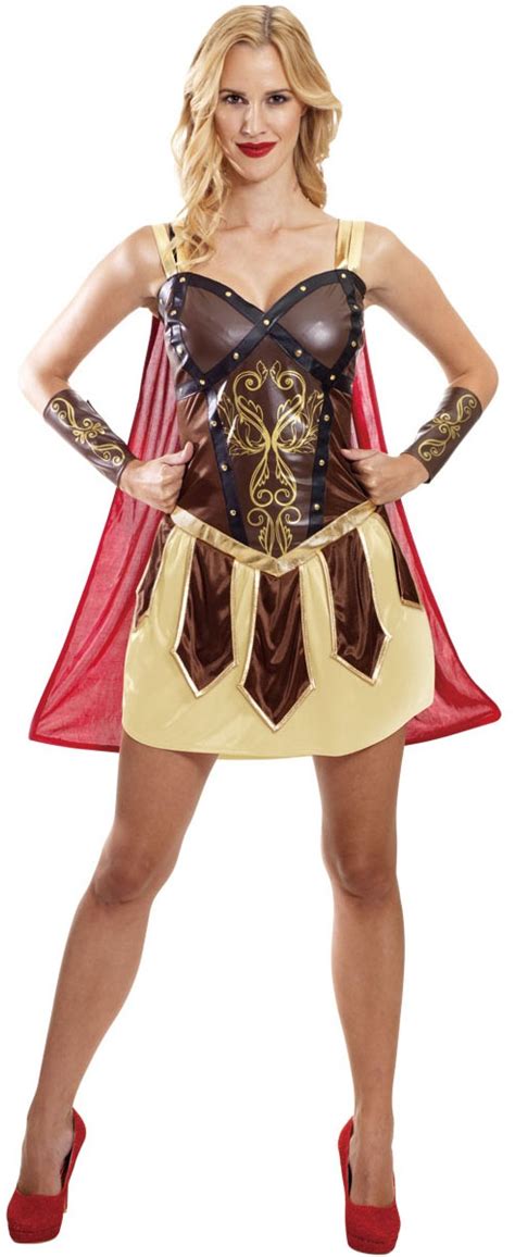 Viking Warrior Princess Costume Ladies Valkyrie Barbarian Womens Fancy