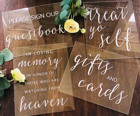 Modern Calligraphy Set Of Guestbook Ts And Cards Loving Memory