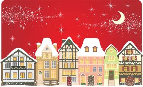 The Cartoon Christmas House Background 01 Vector Vectors Graphic Art