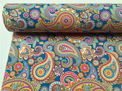Shop for paisley fabric in shop fabric by pattern. BLUE PAISLEY Designer Curtain Upholstery cotton fabric ...