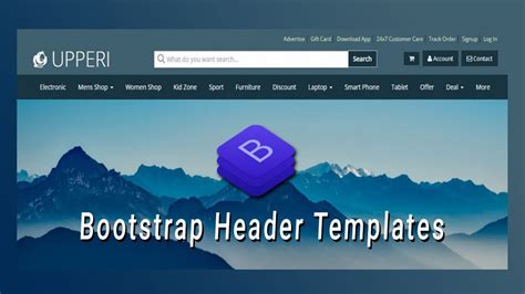 Beautiful Bootstrap Header Templates Onaircode