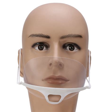 Transparent face_mask for adult, durable face protection mouth shield plastic reusable washable all clear face covering with double breathable filter vent durable face protection for adult（black）. Clear mouth mask - Amazing Products