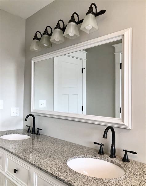 Large White Bathroom Mirror Rispa