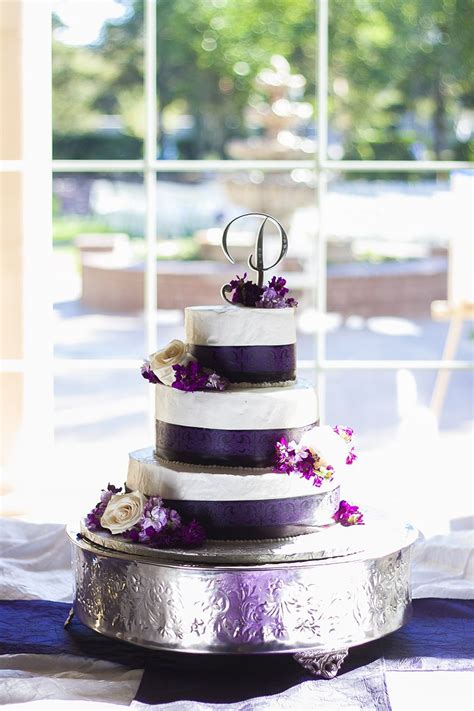 Wedding Cake 3 Tier Three Tier Purple Wedding Colors Sacramento