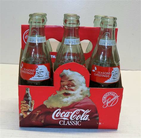 1991 Coca Cola Coke Classic Seasons Greetings Bottles Set Of 6 Empty Ebay