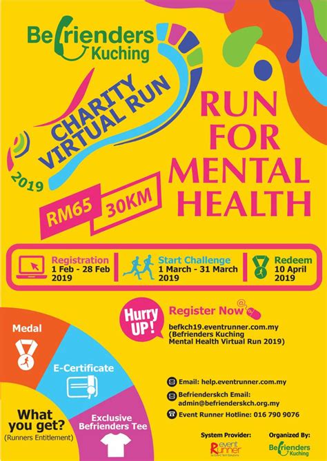 Push yourself to run as much as you can in 30 days to be. Befrienders Kuching Virtual Run 2019 | JustRunLah!