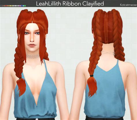 Leahlillith Ribbon Hair Clayified Snootysims
