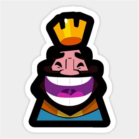 Emoticon Laughing King Clash Royale Sticker Teepublic