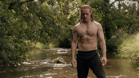 Auscaps Sam Heughan Shirtless In Outlander The Ballad Of Roger Mac My