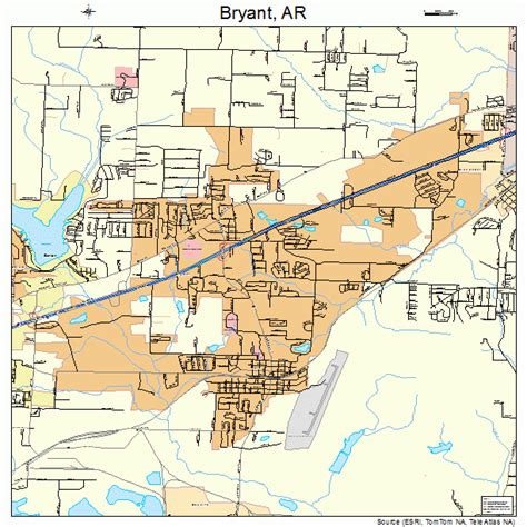 Bryant Arkansas Street Map 0509460