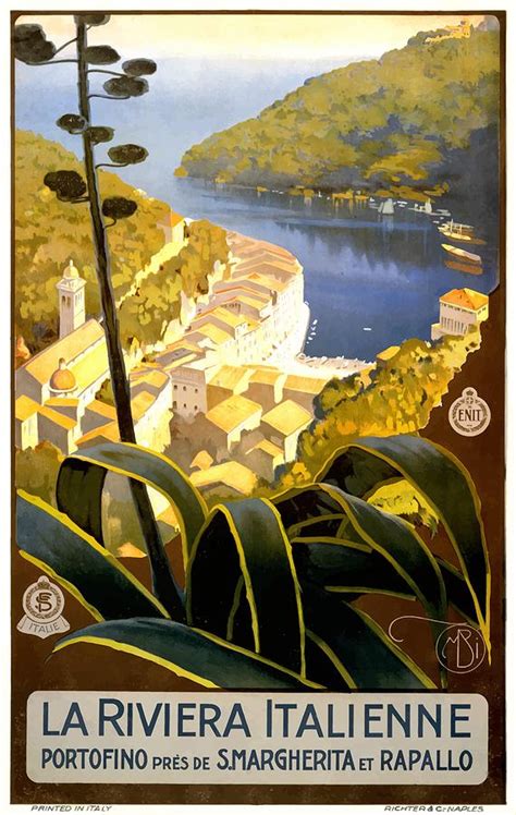 1920 Italian Riviera Travel Poster Digital Art By Retro Graphics Fine
