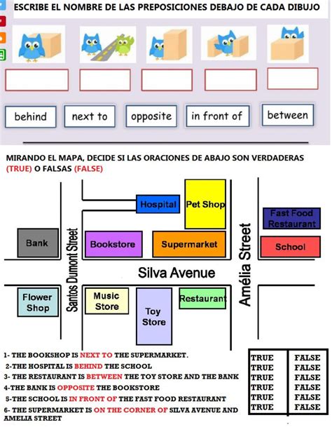 City Ficha Interactiva Direcciones En Ingles La Ropa En Ingles