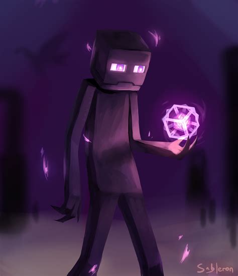 Two Years Later I Finally Repainted My Old Enderman Fanart Rminecraft