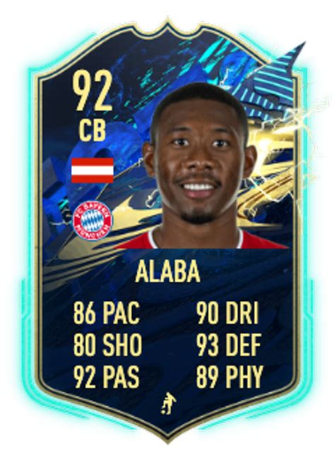 FIFA 21 Alaba 92 TOTS Item Analysis - Price, Formations, Chemistry ...