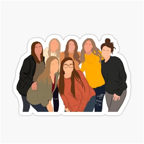 Group Of Friends Hurley Sticker For Sale By Kherrin Redbubble
