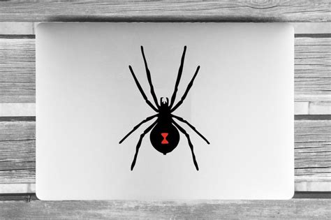 Black Widow Spider Decal Spider Sticker Black Widow Spider Etsy