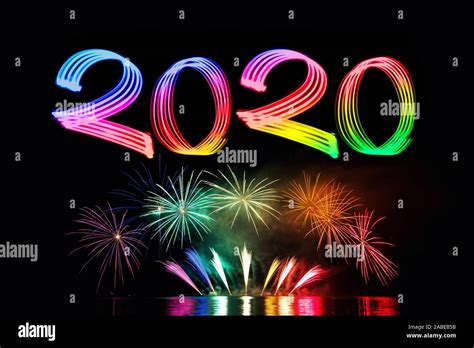 New Years Eve 2020 With Fireworks Stock Photo Alamy