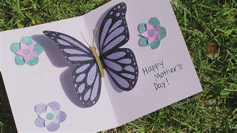 Butterfly Pop Up Card Tutorial Youtube