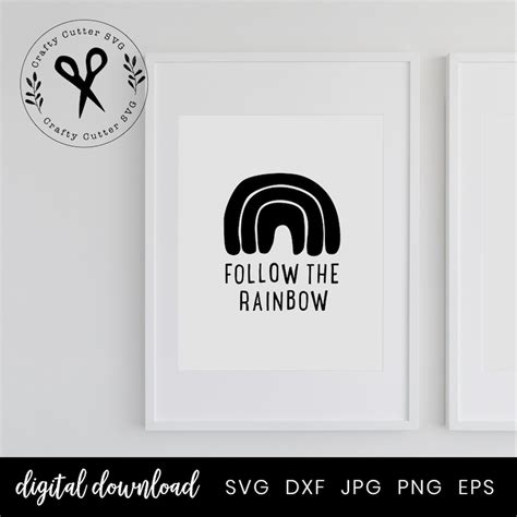 Rainbow Cut File Svg Rainbow Cut File Follow The Rainbow Svg Etsy New