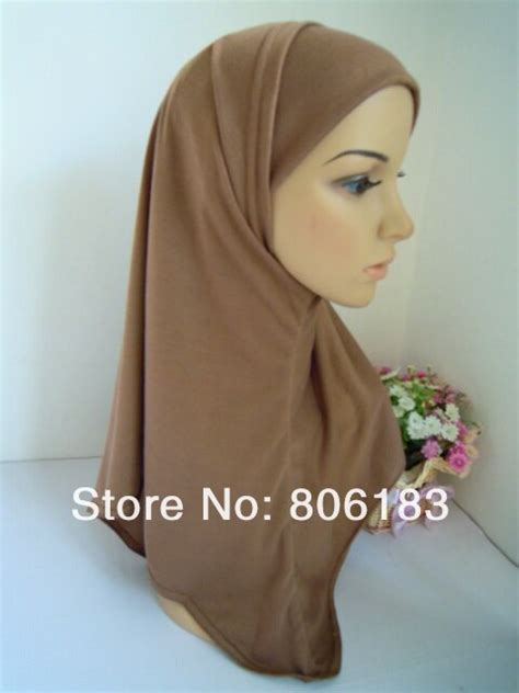 M1510 Solid Color Cotton Two Piece Fashion Muslim Hijab Islamic Hijab