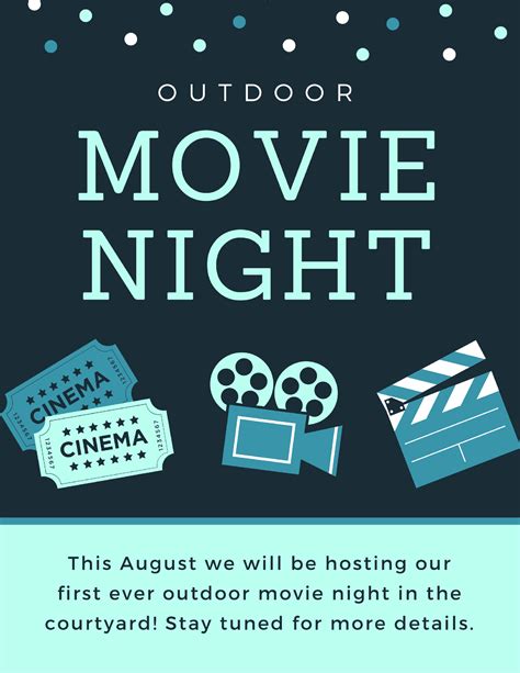 When it comes to movie night invitation wording, it's important to make the invitation match the party's theme. Outdoor Movie Night