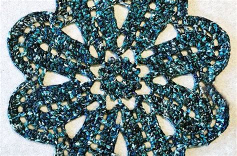 Not Your Grandmas Doily Gorgeous Blue Sparkly Crochet Doily Free