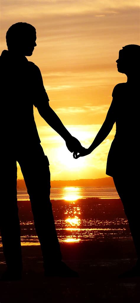 Couple 4k Wallpaper Beach Romantic Silhouette Sunset