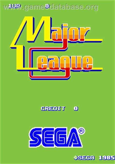 Major League Arcade Artwork Title Screen
