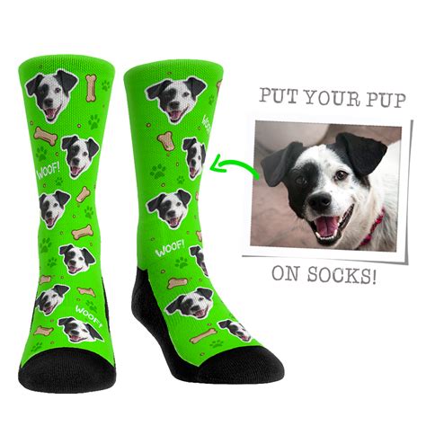 Custom Face Socks Dog Rock Em Socks