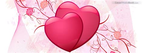 Love Hearts Flowers Vector Facebook Cover Love