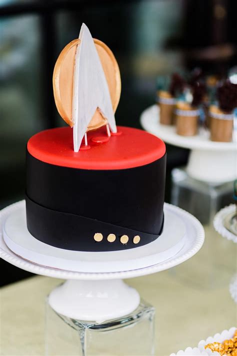 Star Trek Wedding Desserts Grooms Cake Black And Red Damion