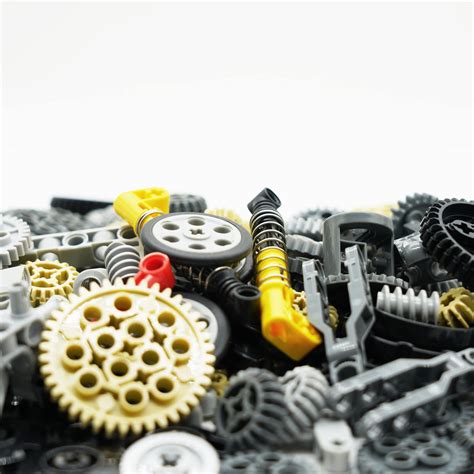 Technic Parts Cars Gears Axles Wheels Connectors Building Block