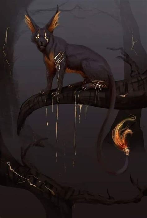 Shadow Cat Mythical Creatures Art Dark Fantasy Art Mythical Creatures