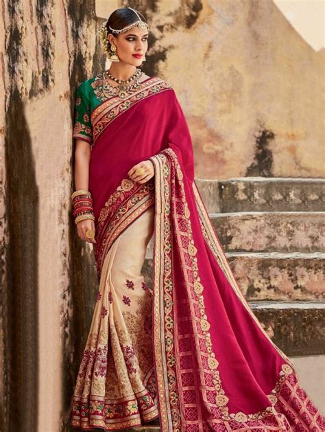 Indian Girls Wedding Saree Beautiful Trending Designs 2018