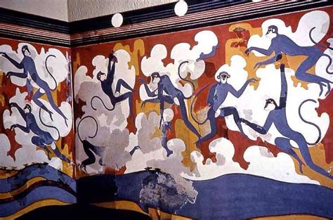 Thera Mural Painting Grecia Santorine Ancient Greek Art Greek Art