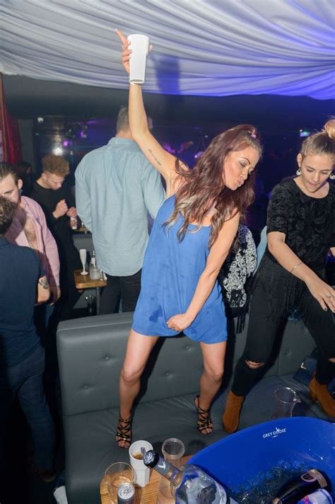 Jess Impiazzi Flashes Her Bum And Spills Drink During Wild Night With