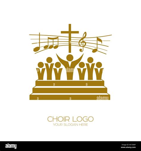 Logotipo De Música Símbolos Cristianos Los Creyentes En Jesús Cantar Una Canción De