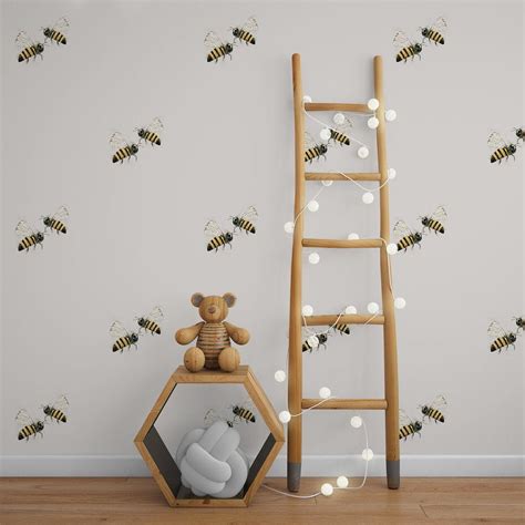 Bumble Bee Wallpaper Laundry Room Kids Bedroom Modern