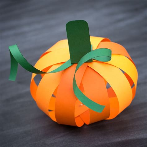Easy Paper Strip Pumpkin Craft For Kids Fall Crafts For