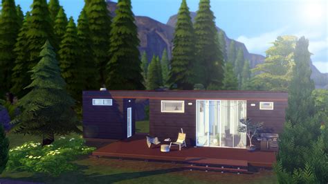 Sims 4 Modern Forest Tiny House Dl Cc Bárbara Sims