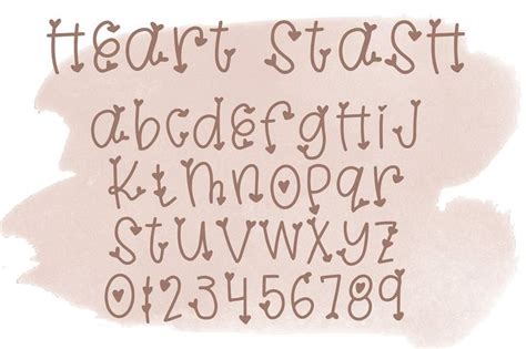 Heart Stash Font Cute And Lovey Dovey