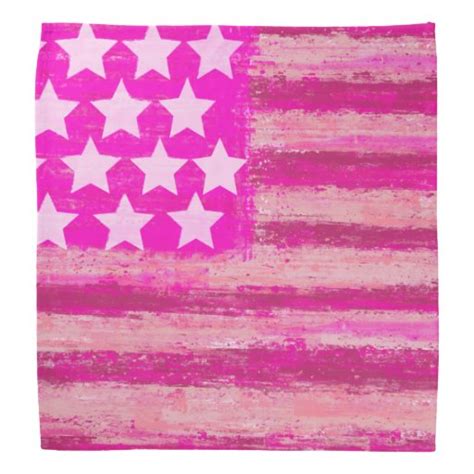 Pink American Flagusa Flag Bandana Zazzle