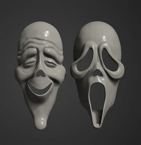 Ghostface Mask 3d Model Stl File Villainous Prop Shop